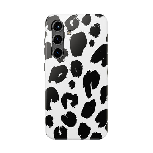 Black & White Leopard Print | Tough Phone Case