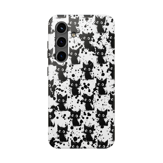 Cute Black Cat Pattern | Tough Phone Cases